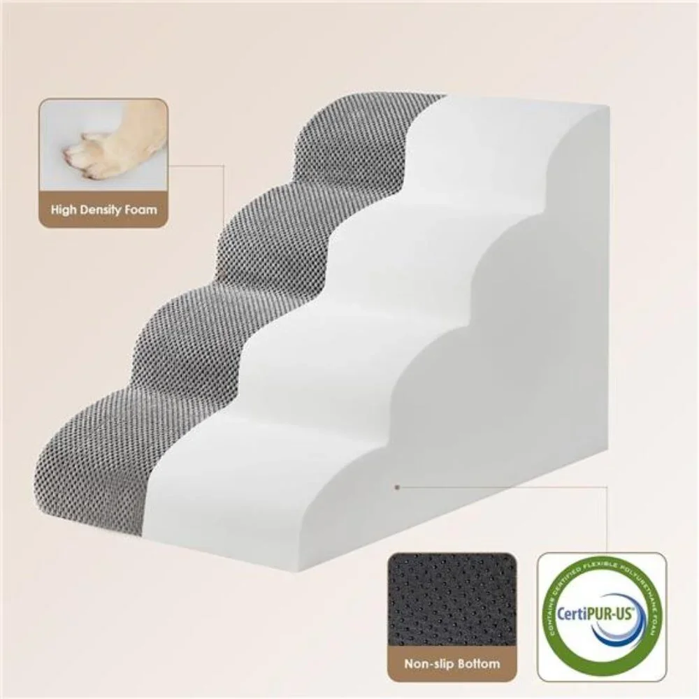 Curved Dog Stairs for High Beds 19.7